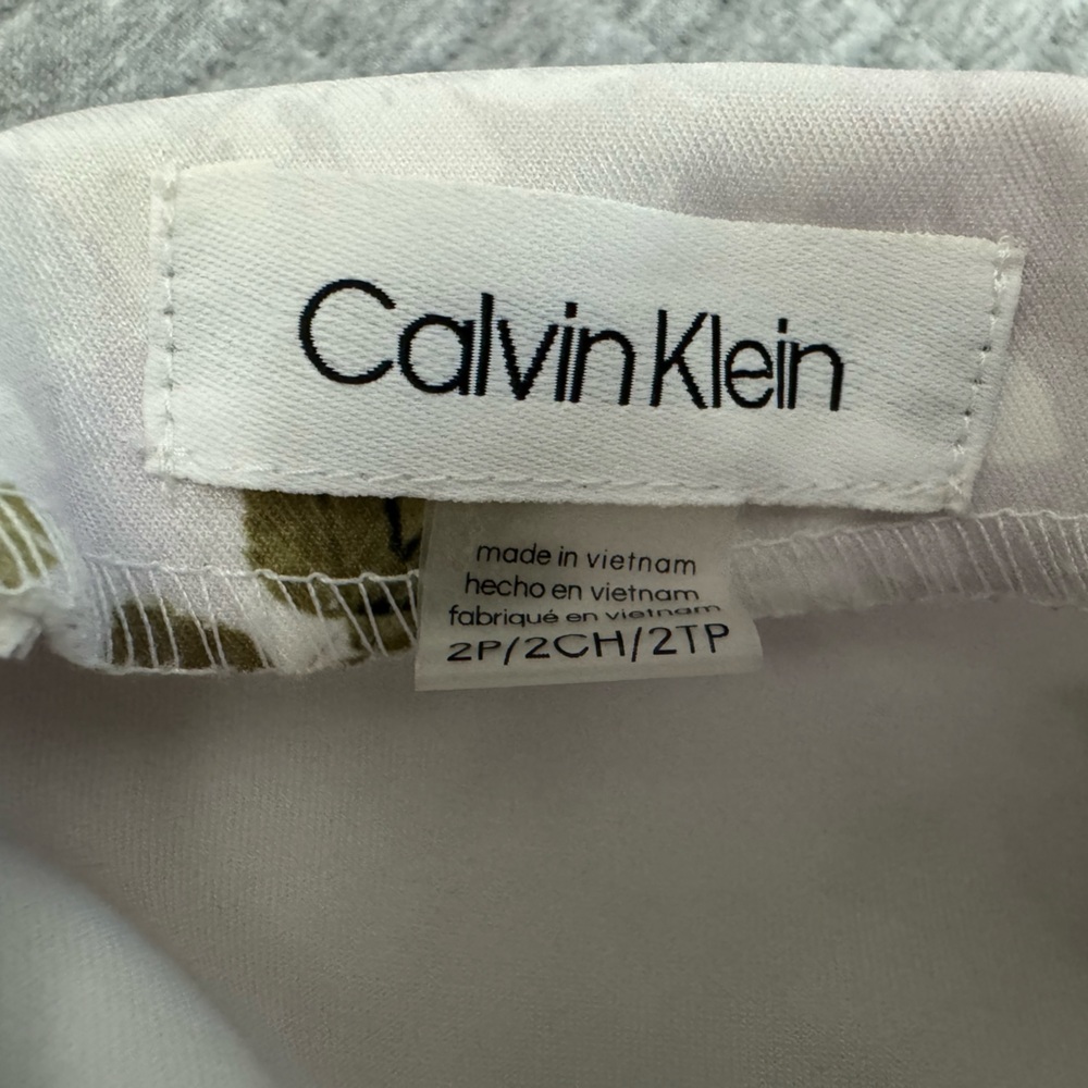 Calvin Klein Women's Off-The-Shoulder Floral Scuba Sheath Dress Size 2P - Picture 8 of 10